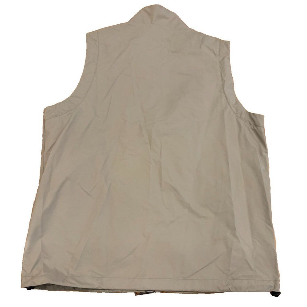 BUGATCHI Vest Men's Medium Beige Khaki Techno Performance Sleeveless Jacket